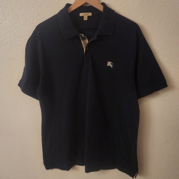 Burberry Brit London 100% Cotton Nova Check Embroidered Golf Polo Shirt Mens XL - Picture 1 of 5